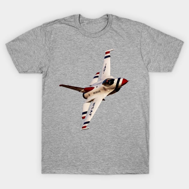 Thunderbird F-16C Sneak Pass 4 no background T-Shirt by acefox1